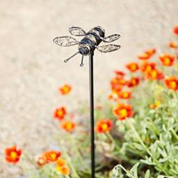 Paper High Metal Bee Garden Stake in Black - thumbnail 7