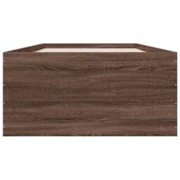 Berkfield Home Bed Frame without Mattress Brown Oak 100x200 cm - thumbnail 4