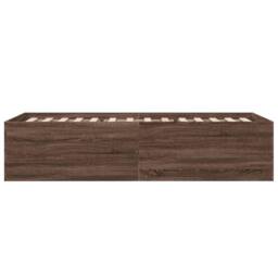 Berkfield Home Bed Frame without Mattress Brown Oak 100x200 cm - thumbnail 5