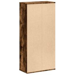 Berkfield Home Decorative Bookcase Smoked Oak 50x25x105 cm Engineered Wood in Brown - Size: 50 x 25 x 105 cm - thumbnail 6