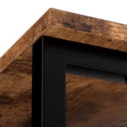 Levede Storage Cabinet Walnut 2 Doors Sideboard Adjustable Industrial Style - thumbnail 6