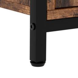 Levede Storage Cabinet Walnut 2 Doors Sideboard Adjustable Industrial Style - thumbnail 7