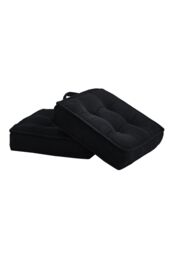 Ezysleep Outdoor / Indoor Set of 2 Seat Cushions in Black - Size: 40 cm x 40 cm - thumbnail 2