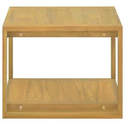 Berkfield Home Wall-mounted Bathroom Cabinet 60x45x35 cm Solid Wood Teak in Brown - Size: 60 x 45 x 35 cm - thumbnail 3