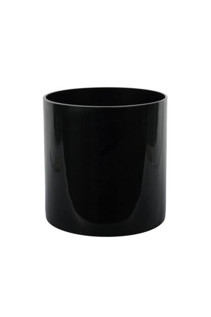 KDMD Cylinder Vase - Black Gloss - H20x20cm - Size: 20x20 cm - image 1