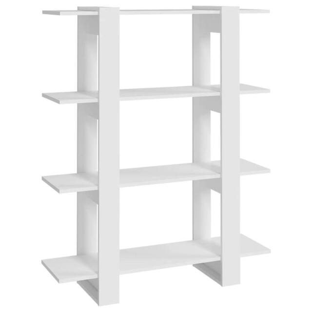 Berkfield Home Book Cabinet/Room Divider White 100x30x123.5 cm - image 1