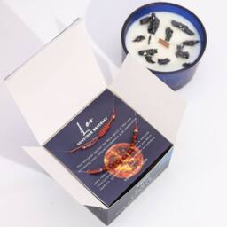Serenityy Zodiac Crystal Candle with Gemstone Bracelet - Leo in Blue - Size: 1 Pack - thumbnail 2