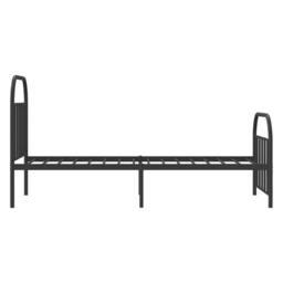 Berkfield Home Metal Bed Frame with Headboard & Footboard Black 90x190 cm Single - thumbnail 7