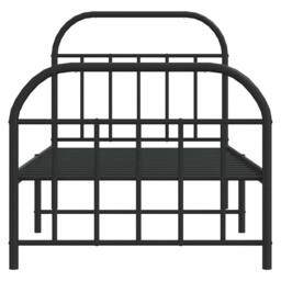 Berkfield Home Metal Bed Frame with Headboard & Footboard Black 90x190 cm Single - thumbnail 6