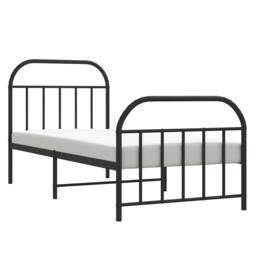 Berkfield Home Metal Bed Frame with Headboard & Footboard Black 90x190 cm Single - thumbnail 5