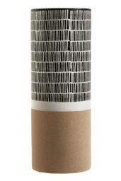 Orsina Large Striped Vase, Ceramic Vase For Indoor Plants, Elevate Home with large Floral Vase for Living Room in Natural - thumbnail 1