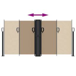 Berkfield Home Retractable Side Awning Taupe 120x1000 cm - thumbnail 5