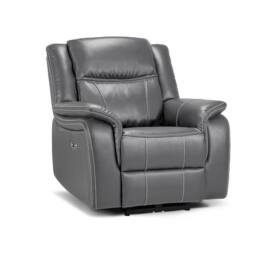 Furnishings For Less UK Orlando Grey Leather 3 Piece Electric Reclining Sofas 3 + 2 + 1 - thumbnail 8