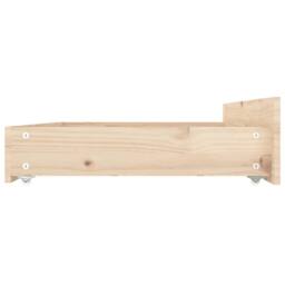 Berkfield Home Beautiful Bed Frame with Drawers 150x200 cm King Size in Natural - thumbnail 9