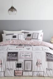 Catherine Lansfield 'Sleep Dreams' Duvet Set in Pink - Size: Single - thumbnail 1