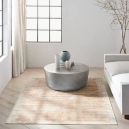 The Rug Shop UK Gold Modern Abstract Polyester Easy To Clean Latex Back Area Rug - Size: 160 cm x 220 cm - thumbnail 1
