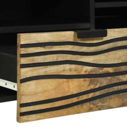 Berkfield Home TV Cabinet, 100x33.5x46 cm, made from solid mango wood in Beige - Size: 100x33.5x46 cm - thumbnail 7