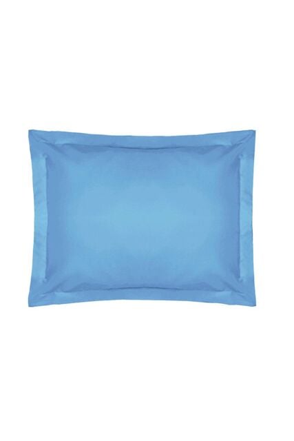 Belledorm Easy Care 200 Thread Count Cotton Polyester Percale Oxford Pillowcase in Bright Blue - image 1