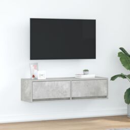 Berkfield Home TV Cabinet Concrete Grey Engineered Wood 100 x 31 x 25.5 cm