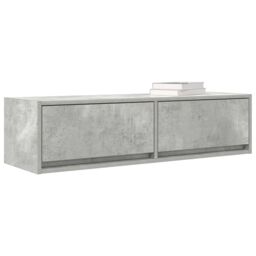 Berkfield Home TV Cabinet Concrete Grey Engineered Wood 100 x 31 x 25.5 cm - thumbnail 3