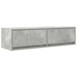 Berkfield Home TV Cabinet Concrete Grey Engineered Wood 100 x 31 x 25.5 cm - thumbnail 2
