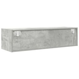 Berkfield Home TV Cabinet Concrete Grey Engineered Wood 100 x 31 x 25.5 cm - thumbnail 6