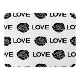Benjamin Tate Design Rose & Love Print Blanket in Natural - Size: 120 cm x 150 cm - thumbnail 1