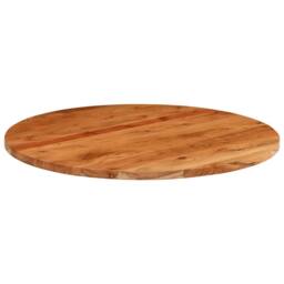 Berkfield Home Table Top √ò70x2.5 cm Round Solid Wood Acacia in Brown - Size: 70x2.5 cm - thumbnail 3