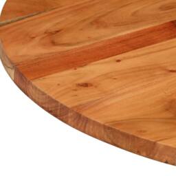 Berkfield Home Table Top √ò70x2.5 cm Round Solid Wood Acacia in Brown - Size: 70x2.5 cm - thumbnail 6
