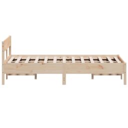Berkfield Home Bed Frame without Mattress 120x190 cm Small Double Solid Wood Pine in Brown - thumbnail 5