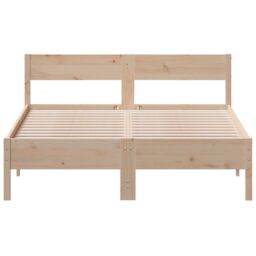 Berkfield Home Bed Frame without Mattress 120x190 cm Small Double Solid Wood Pine in Brown - thumbnail 4