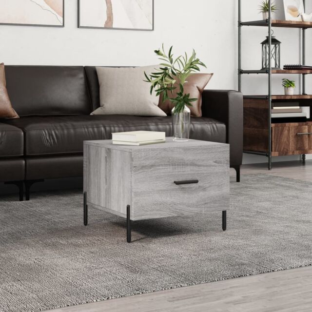 Berkfield Home Coffee Table Grey Sonoma 50x50x40 cm Engineered Wood - Size: 50 x 50 x 40 cm - image 1