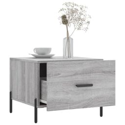 Berkfield Home Coffee Table Grey Sonoma 50x50x40 cm Engineered Wood - Size: 50 x 50 x 40 cm - thumbnail 4