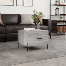 Berkfield Home Coffee Table Grey Sonoma 50x50x40 cm Engineered Wood - Size: 50 x 50 x 40 cm - thumbnail 1