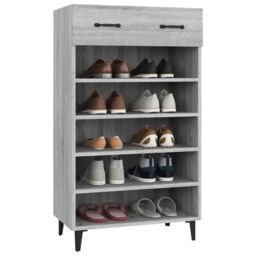Berkfield Home Shoe Cabinet Grey Sonoma 60x35x105 cm Engineered Wood - Size: 60 x 35 x 105 cm - thumbnail 5
