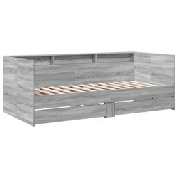 Berkfield Home Daybed with Drawers without Mattress Grey Sonoma 90x200 cm - thumbnail 3