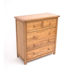 Cabinet Bits Trivento 5 Drawer Chest of Drawers Wood Knob in Natural - thumbnail 3