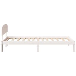 Berkfield Home Bed Frame with Headboard White 100x200 cm Solid Wood Pine - thumbnail 7