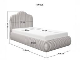 Solace+Co Skylynn Cloud Ottoman Bed Cream - Size: Single - thumbnail 7