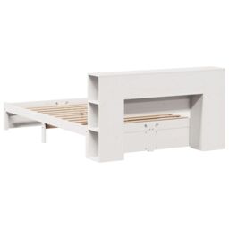 Berkfield Home Bookcase Bed without Mattress White 140x190cm Solid Wood Pine - Size: 140x190 cm - thumbnail 6