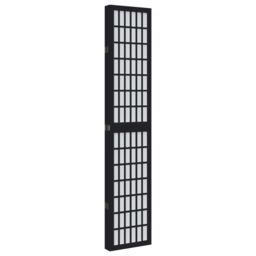 Berkfield Home Room Divider 5 Panels Black Solid Wood Paulownia - thumbnail 5