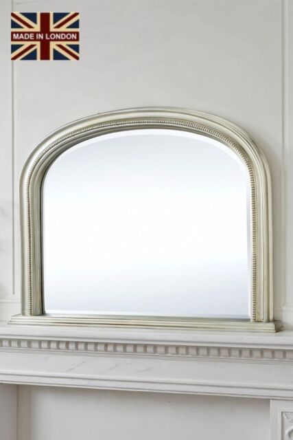 Yearn Mirrors Diana Overmantle Arched Silver Bevelled Mirror - image 1