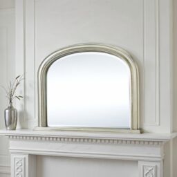 Yearn Mirrors Diana Overmantle Arched Silver Bevelled Mirror - thumbnail 3