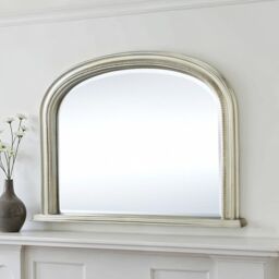 Yearn Mirrors Diana Overmantle Arched Silver Bevelled Mirror - thumbnail 6