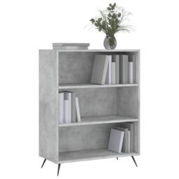 Berkfield Home Bookcase Concrete Grey 69.5x32.5x90 cm Engineered Wood - thumbnail 3