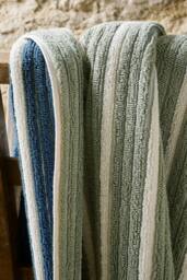 CHRISTY 'Darwin' Reversible Turkish Cotton Ribbed Towel in Blue - thumbnail 4