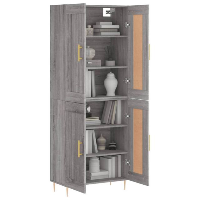 Berkfield Home Highboard Grey Sonoma 69.5x34x180 cm Engineered Wood - image 1