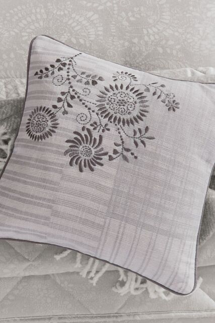 1951 'Kina' Cotton Cushion in Silver - Size: 40 cm x 40 cm - image 1