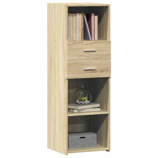 Berkfield Home Highboard Sonoma Oak 40x42.5x124 cm Engineered Wood in Light Tan - image 1