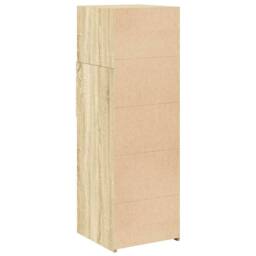 Berkfield Home Highboard Sonoma Oak 40x42.5x124 cm Engineered Wood in Light Tan - thumbnail 6